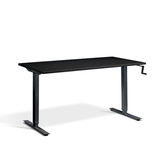 Bowman Manual Sitstand Desk - Black & Black - Desks - Standing - Manual | Tollo.co.uk  
