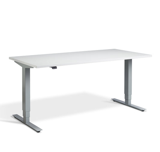 Aspen Electric Standing Desk - Silver & Grey - Desks - Standing - Electric | Tollo.co.uk  