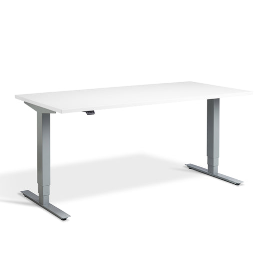 Aspen Electric Standing Desk - Silver & White - Desks - Standing - Electric | Tollo.co.uk  