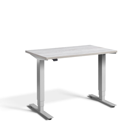 York Electric Sitstand Desk - Silver & Cascina Pine - Desks - Standing - Electric | Tollo.co.uk  