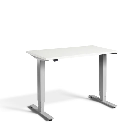 York Electric Sitstand Desk - Silver & White - Desks - Standing - Electric | Tollo.co.uk  