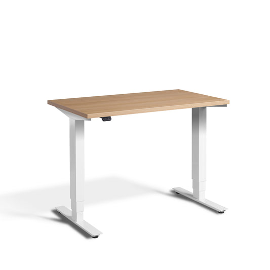York Electric Sitstand Desk - White & Oak - Desks - Standing - Electric | Tollo.co.uk  