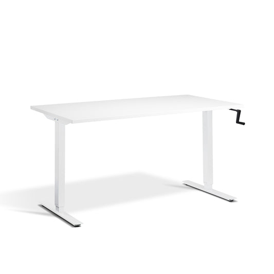 Bowman Manual Sitstand Desk - White & White - Desks - Standing - Manual | Tollo.co.uk  